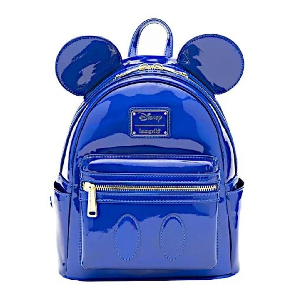 Loungefly Mickey Mouse Sapphire Holographic Mini Backpack | NWT